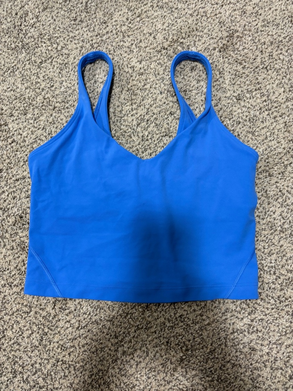 lululemon athletica align tank cobalt bluenile lightweight bra with thin straps